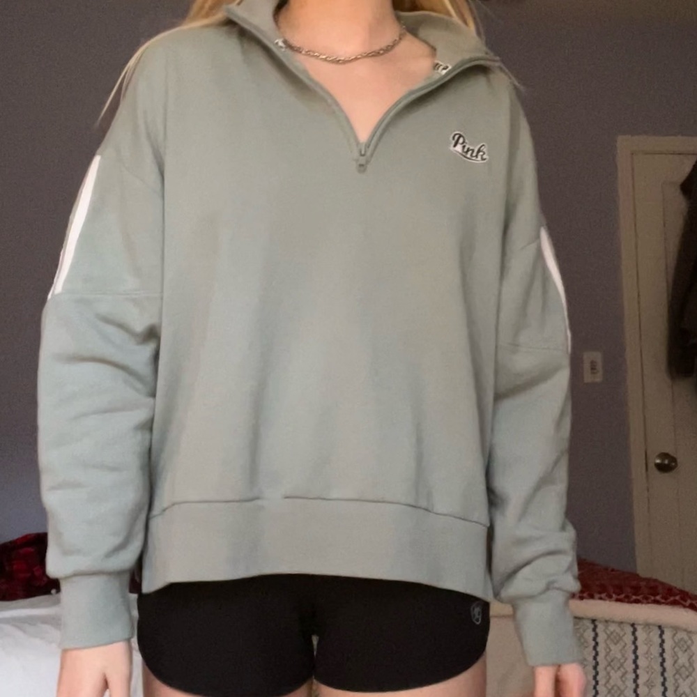 PINK quarter zip sweater